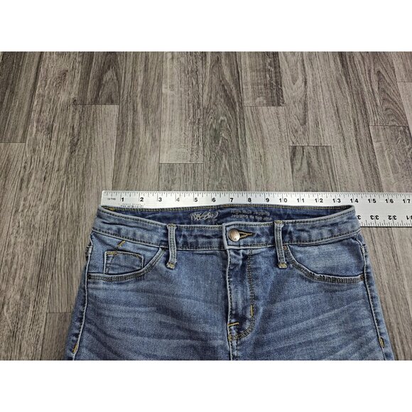 (3/$35) Mossimo Jeans 2 / 26 R High Rise Jegging Distressed Power Stretch Denim - Picture 7 of 11